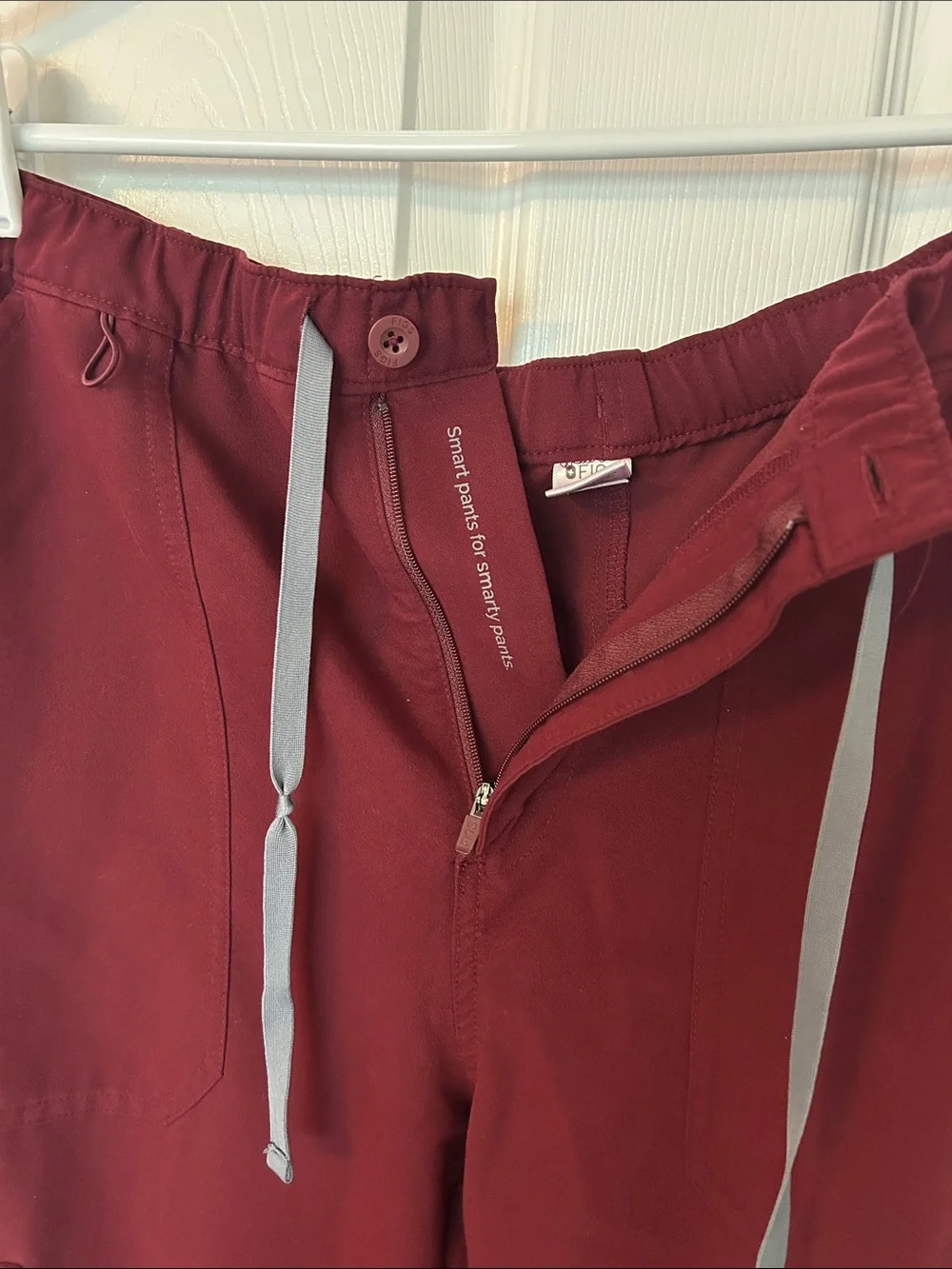 Men's Figs Cairo Pants in Burgundy Maroon